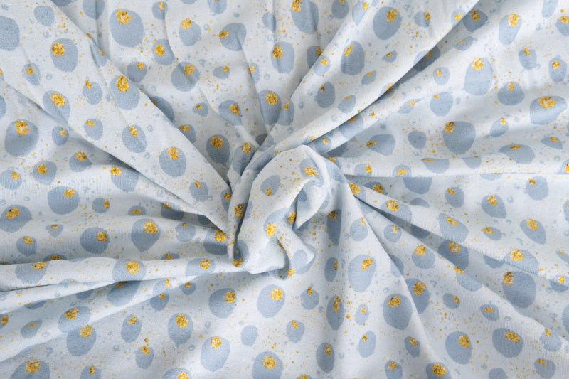 Blue Speckles Viscose Jersey