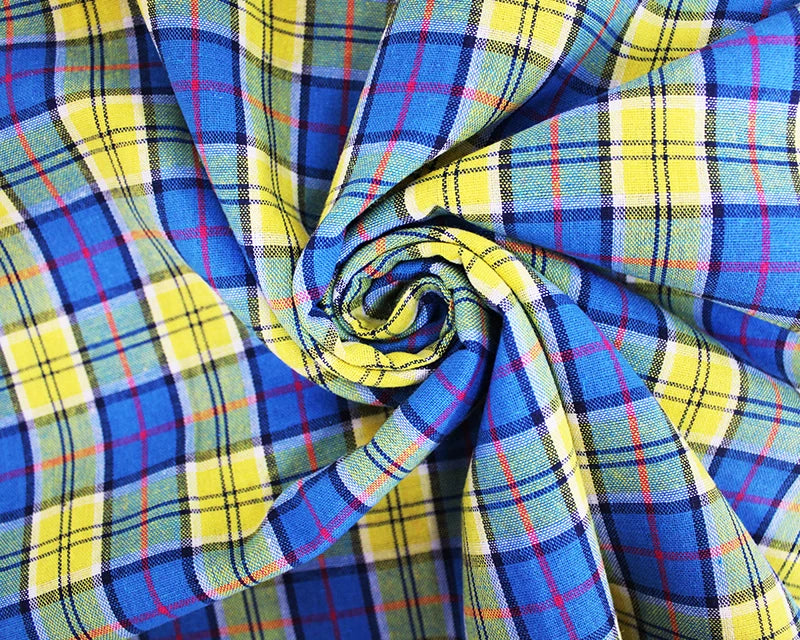 1.2m Spring Tartan Polyviscose Banana