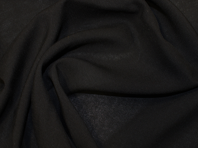 Black Viscose Challis, Multiple Lengths