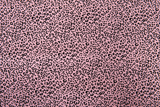 Pink Leopard Print Cotton Poplin, price per metre
