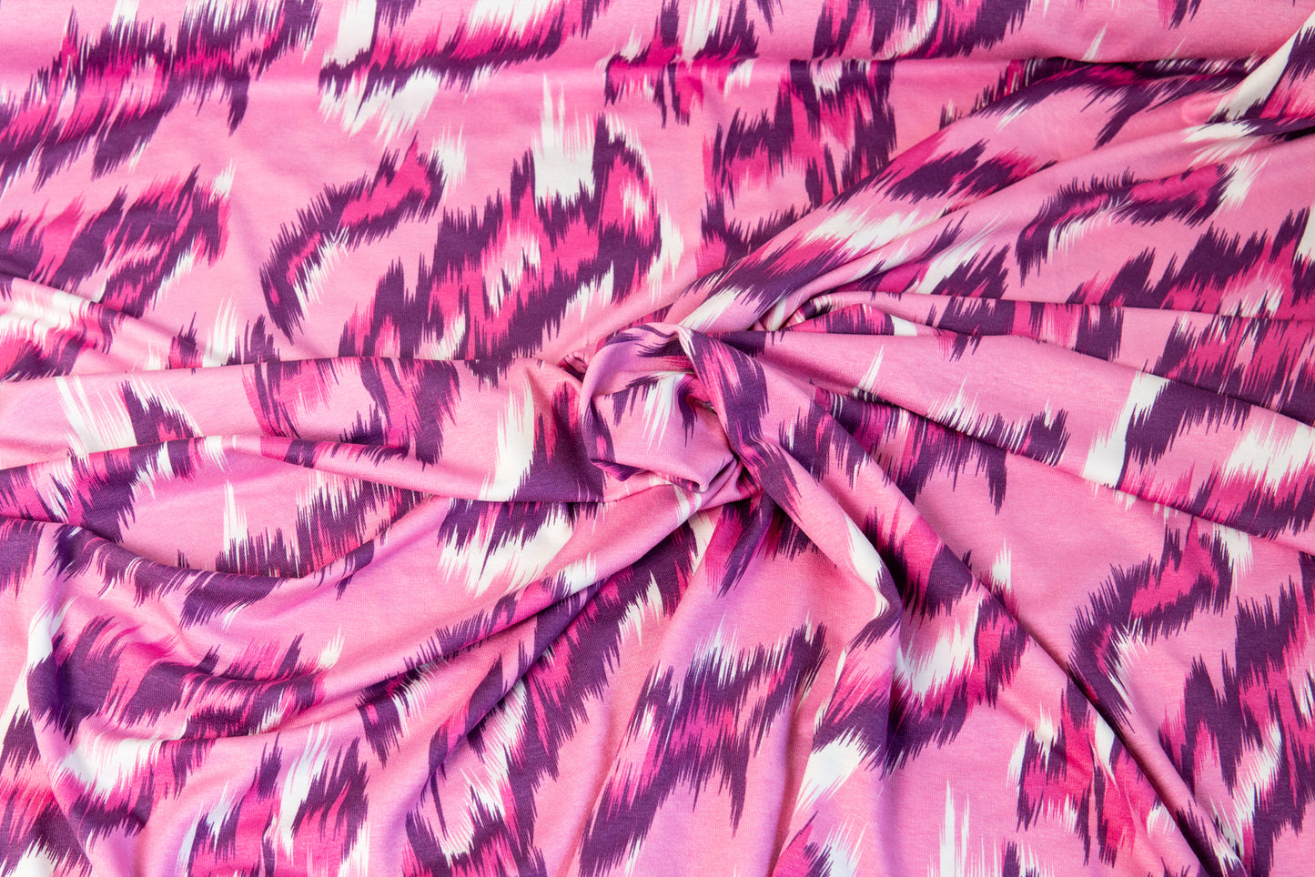 Pink Abstract Viscose Jersey, price per metre