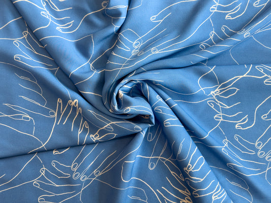 75cm "Hands On" Lady McElroy Viscose, Cornflower Blue