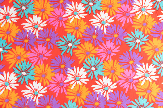 Daisies Polycotton, price per metre