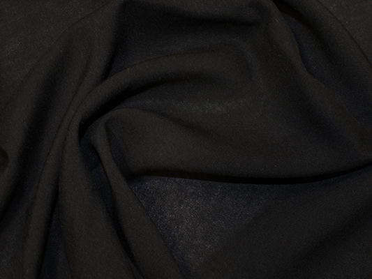 Black Viscose Challis, Multiple Lengths